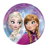 Jégvarázs Anna és Elsa party papírtányér 23cm 8db-os szett