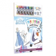 Jégvarázs Olaf kalandjai színező szett 12db zsírkrétával