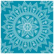 Mandala kék-fehér 2 rétegű papírszalvéta 20db-os csomag