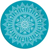 Mandala kék-fehér papírtányér 8db-os szett 23cm