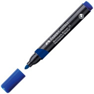 Faber-Castell: Permanent Marker kék alkoholos filctoll kerekített heggyel