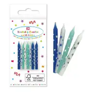 Kék szülinapi gyertyák 12db