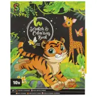 Képkarcoló és kifestő lapok, 26x21cm-es 10 lappal és kaparó tollal több változatban