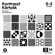 Kontraszt kártyák babáknak 0-3 hónapos korig 12db-os szett