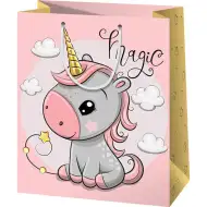 Unikornisos közepes méretű ajándéktáska 18x23x10cm-es