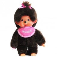 Klasszikus lány Monchhichi előkével 20cm
