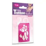 Lányos csillámtetoválás sablon szett 21db-os