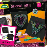 LENA: Kreatív fonalkép készítő szett pillangó és szív mintával