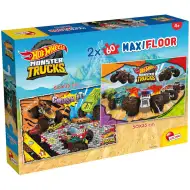Hot Wheels Monster trucks 2 x 60db-os maxi padló puzzle 50x35cm - Lisciani