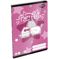 ICO: LizzySuli Kittok Stars Purrfect vonalas füzet A/5 16-32