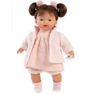 Llorens: Vera 33cm-es baba hanggal rózsaszín ruhában