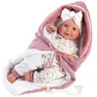 Llorens: Heidi Llorana 42cm-es síró újszülött baba pléddel