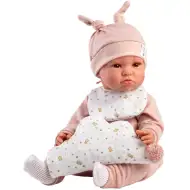 Llorens: Luna 45cm-es síró baba pöttyös párnával