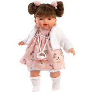 Llorens: Vera 33cm-es baba nyuszis ruhában cumival