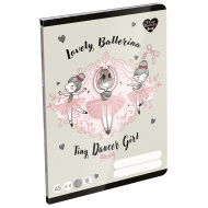 ICO: LizzySuli Lovely Ballerina Tiny Dancer 3. osztályos vonalas füzet A/5 12-32
