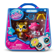 Littlest Pet Shop: Dupla kisállat figura csomag S5 - Kaméleon és Jaguár