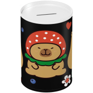 Luna: Capybara mintás henger alakú fém persely 10x15 cm