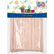 Natúr fa pálcák 4x100mm 100db-os dekordísz csomag
