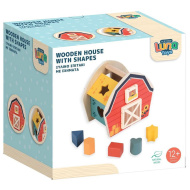 Luna: Formaválogató színes faház készségfejlesztő játék