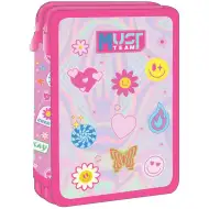 Luna: Must Team Good Vibes smiley mintás 2 szintes töltött tolltartó