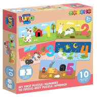 Luna: Első kirakóm – Játékos számolás 1-től 10-ig 10x2 db-os párosító fejlesztő puzzle