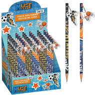 Luna: Fiús grafitceruza mintás radírral, kétféle változatban 1db