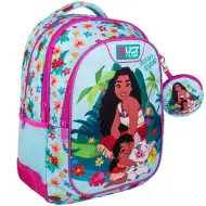 Luna: Must Team Vaiana 2 lekerekített 3 rekeszes iskolatáska, hátizsák 32x18x43cm