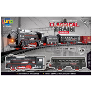 Luna: Classical Train 10 részes klasszikus gőzmozdonyos vonatszett 80 cm-es sínpályával, fénnyel és hanggal