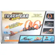 Track Car: Dinoszauruszos versenypálya szett 2db 360 fokos hurokkal és 2db hátrahúzható autóval 1/64