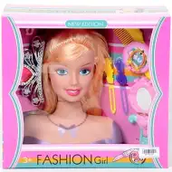 Manöken fésülhető szőke babafej