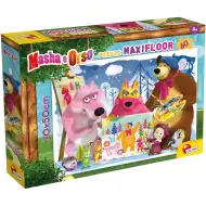 Mása és a medve festés a barátokkal 60db-os maxi padló puzzle 70x50cm - Lisciani