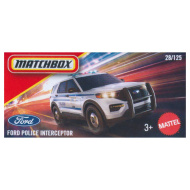 Matchbox Ford Police Interceptor fehér rendőr kisautó 1/64 – Mattel