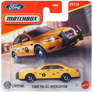 Matchbox: Ford Police Interceptor sárga kisautó 1/64 - Mattel