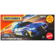 Matchbox: 2025 Ford Mustang Police kék papírdobozos kisautó 1/64 – Mattel