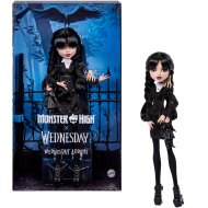 Monster High x Wednesday – Wednesday Addams baba kiegészítőkkel – Mattel