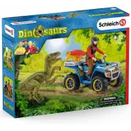 Schleich: Menekülés quaddal a Velociraptor elől szett (41466)