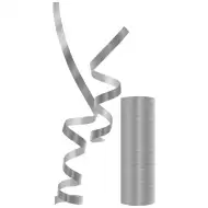 Metál ezüst színű szerpentin – 1 db