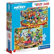 Mickey egér Supercolor 2 az 1-ben puzzle 2x60db-os - Clementoni