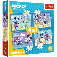 Mickey egér és barátai 4 az 1-ben puzzle 35-48-54-70db-os - Trefl