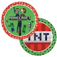 Minecraft 8db-os papírtányér szett 23cm-es