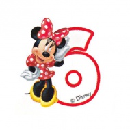 Disney Minnie Egeres számgyertya 6-os
