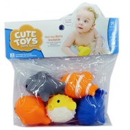 Tengeri halacskás puha fürdőjáték 6db-os szett