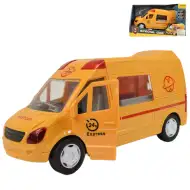 Special Car: Sárga express futárautó fénnyel és hanggal, lendkerekes funkcióval24cm