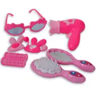 Rózsaszín 8 részes szépségszett hajszárítóval, napszemüveggel és kiegészítőkkel