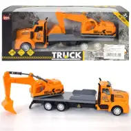 Munkagép szállító kamion hátrahúzós meghajtással 1/48