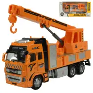 Alloy Car: Lendkerekes csörlődarus teherautó 20cm