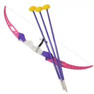 Rózsaszín íj szett tapadókorongos nyílvesszőkkel 54cm