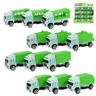 Sanitation Truck: 12 db-os hulladékszállító teherautó szett 1/64