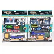 Közlekedési játék szett járművekkel és kiegészítőkkel többféle változatban