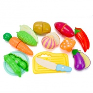 Szeletelhető zöldségek játékszett vágódeszkával